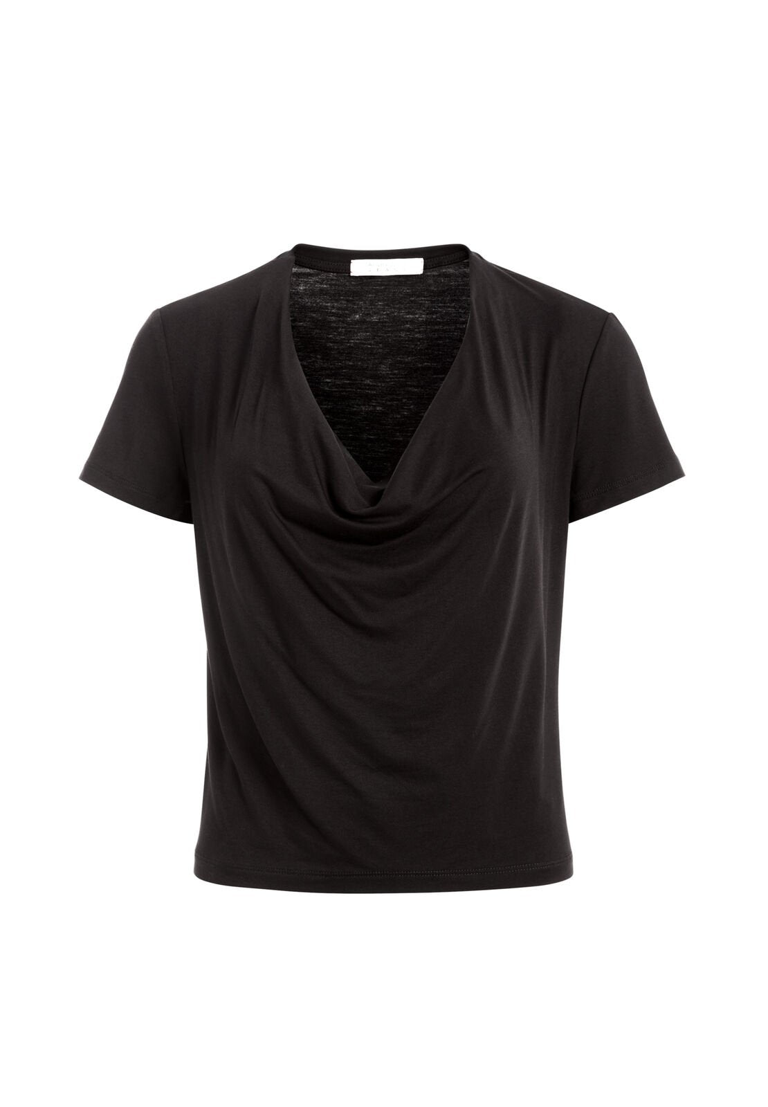 ANSEL COWL NECK TEE-Black-ALICE + OLIVIA