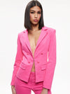 MYA NOTCH COLLAR FITTED DENIM BLAZER-CANDY-ALICE + OLIVIA