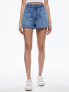 SHORTS IN JEANS A PIEGHE CONRY-ALICE + OLIVIA