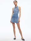 KENDALL DENIM MINI DRESS-IVY BLUE-ALICE + OLIVIA