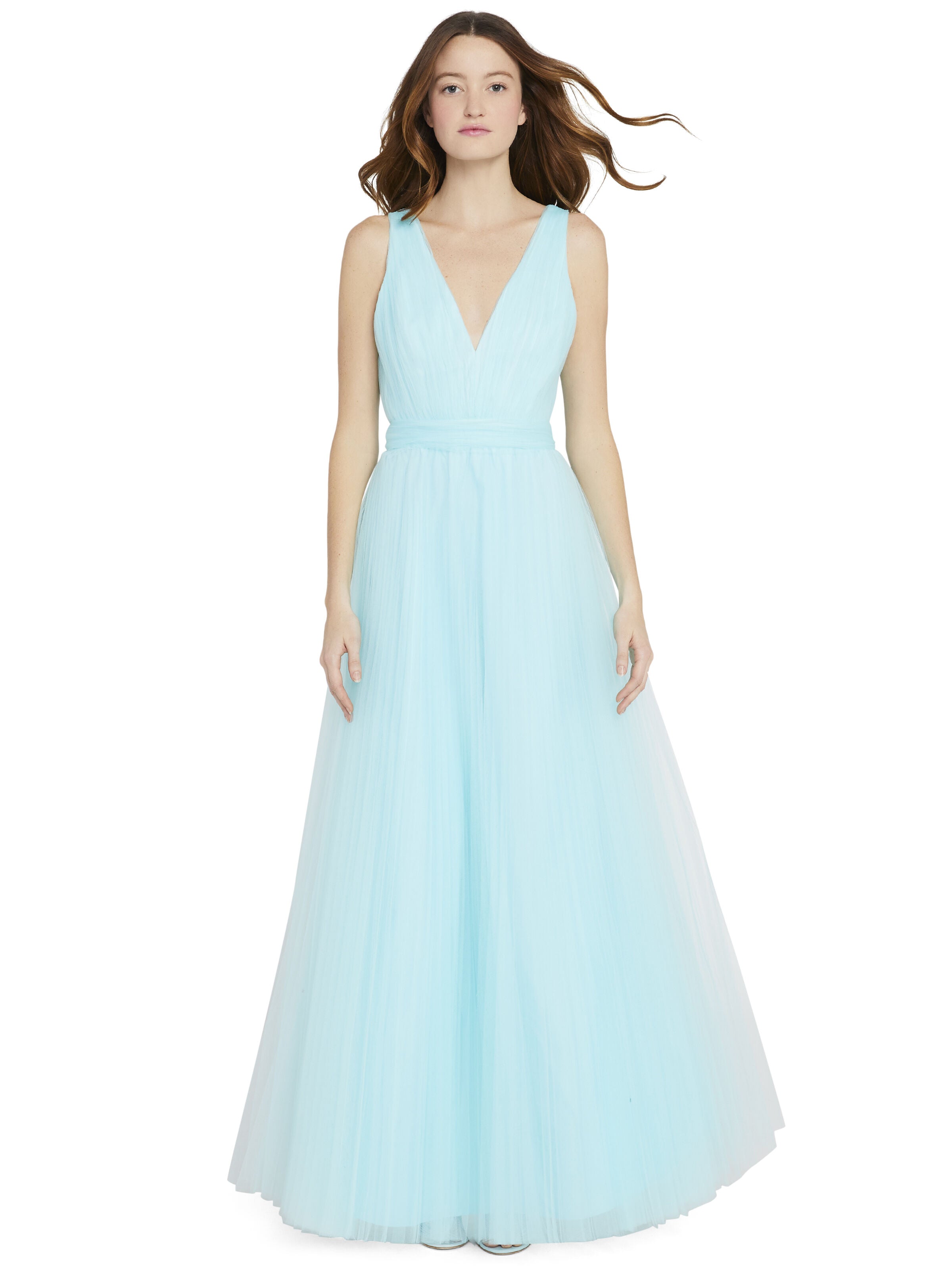 JOLIE TULLE  BALL GOWN-POWDER BLUE-ALICE + OLIVIA