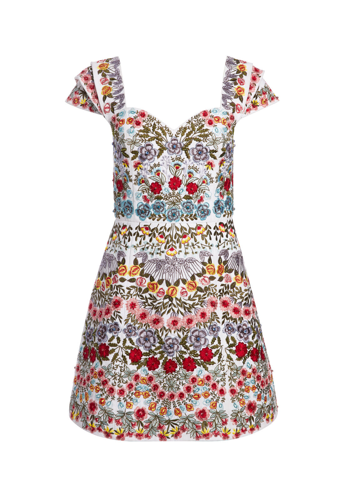 ROZ BEADED PARTY MINI DRESS-MULTI-ALICE + OLIVIA