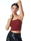 CERESI SEQUIN CROP TOP-DEEP RUBY-ALICE + OLIVIA