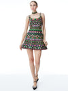 TRICIA EMBELLISHED MINI GOWN DRESS-BLACK/MULTI-ALICE + OLIVIA