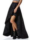 SERRA ASYMMETRICAL HIGH LOW SKIRT-Black-ALICE + OLIVIA