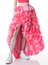 INARA RUFFLE GOWN SKIRT-PETAL/FLAMINGO-ALICE + OLIVIA