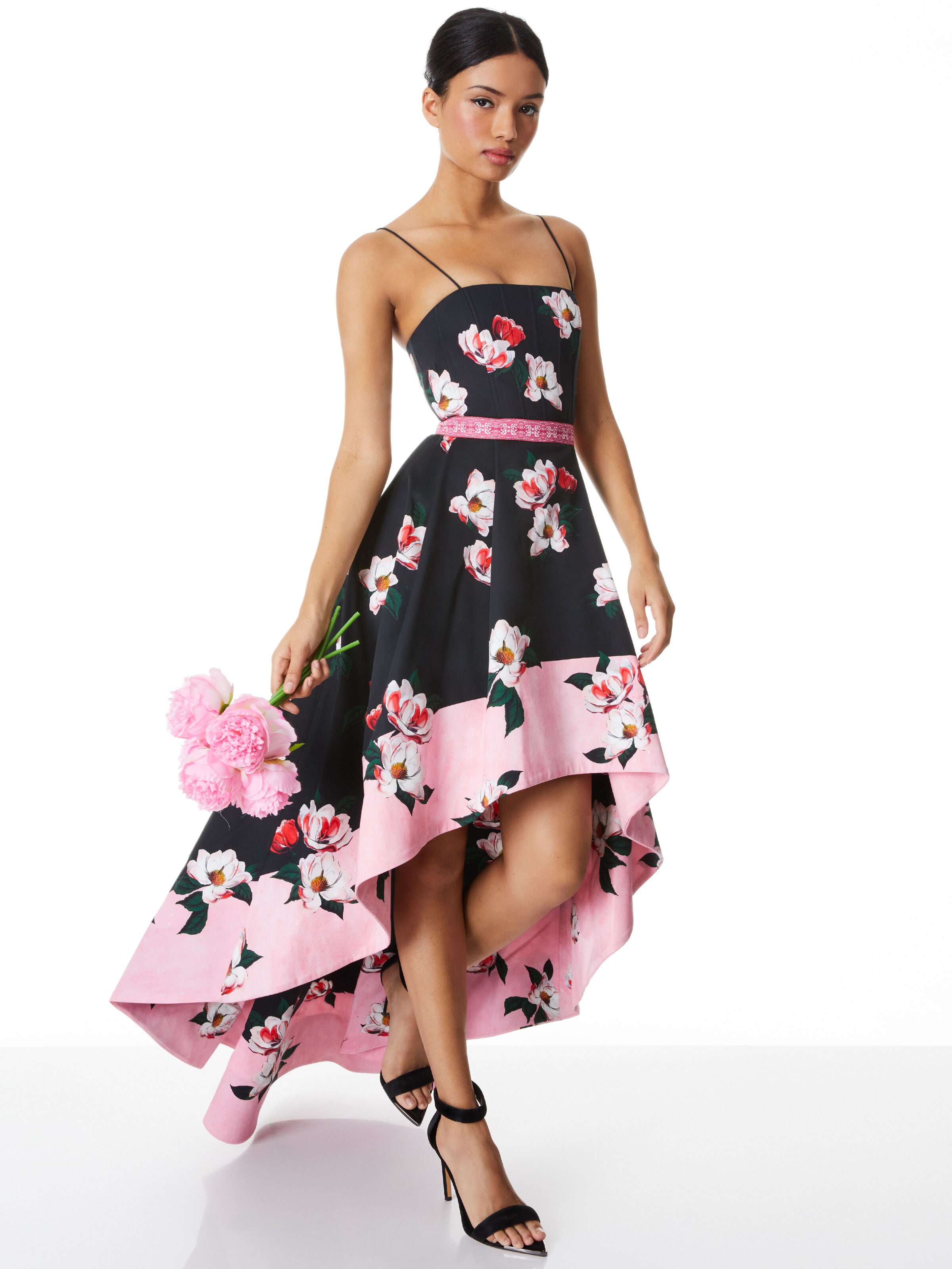 ROBE FLORENCE À FINES BRETELLES ET COUPE HAUTE-BASSE-ALICE + OLIVIA
