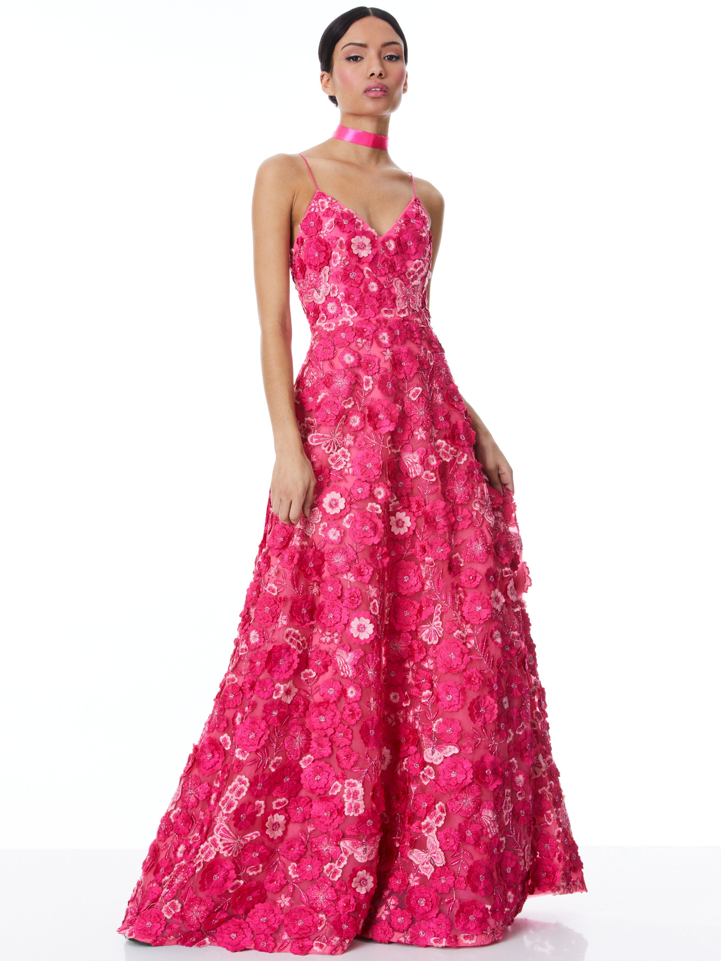 DOMENICA EMBELLISHED BALL GOWN-CANDY MULTI-ALICE + OLIVIA