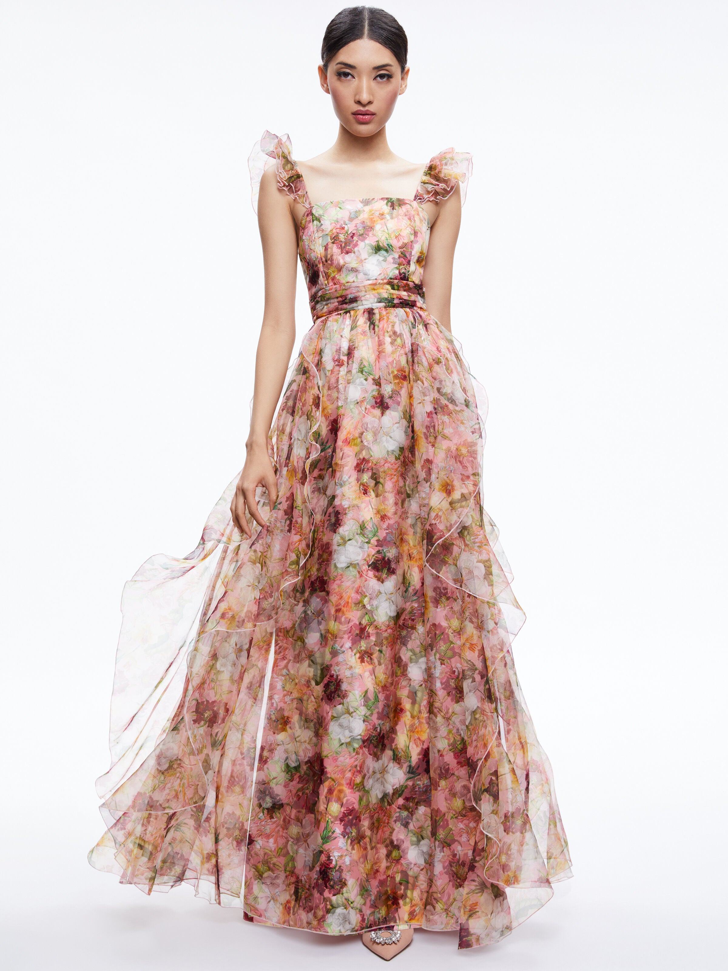 ROBE LONGUE VOLANTS JASMINA-ALICE + OLIVIA