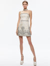 PAIGE EMBELLISHED CHOKER MINI GOWN-MULTI-ALICE + OLIVIA
