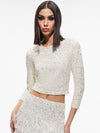 DELAINA CROP TOP DECORATO-ALICE + OLIVIA