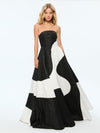BRIDGETTE MAXI GOWN-BLACK/OFF WHITE-ALICE + OLIVIA