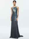 HIROKO OPEN BACK GOWN-CHARCOAL-ALICE + OLIVIA
