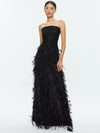Abito DELORA con piume-ALICE + OLIVIA