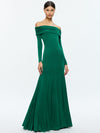 AUGUSTA MAXI DRESS-FOREST GREEN-ALICE + OLIVIA