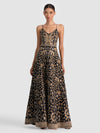 DOMENICA EMBELLISHED GOWN-BLACK/MULTI-ALICE + OLIVIA