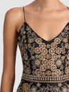 DOMENICA EMBELLISHED GOWN-BLACK/MULTI-ALICE + OLIVIA