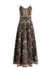 DOMENICA EMBELLISHED GOWN-BLACK/MULTI-ALICE + OLIVIA