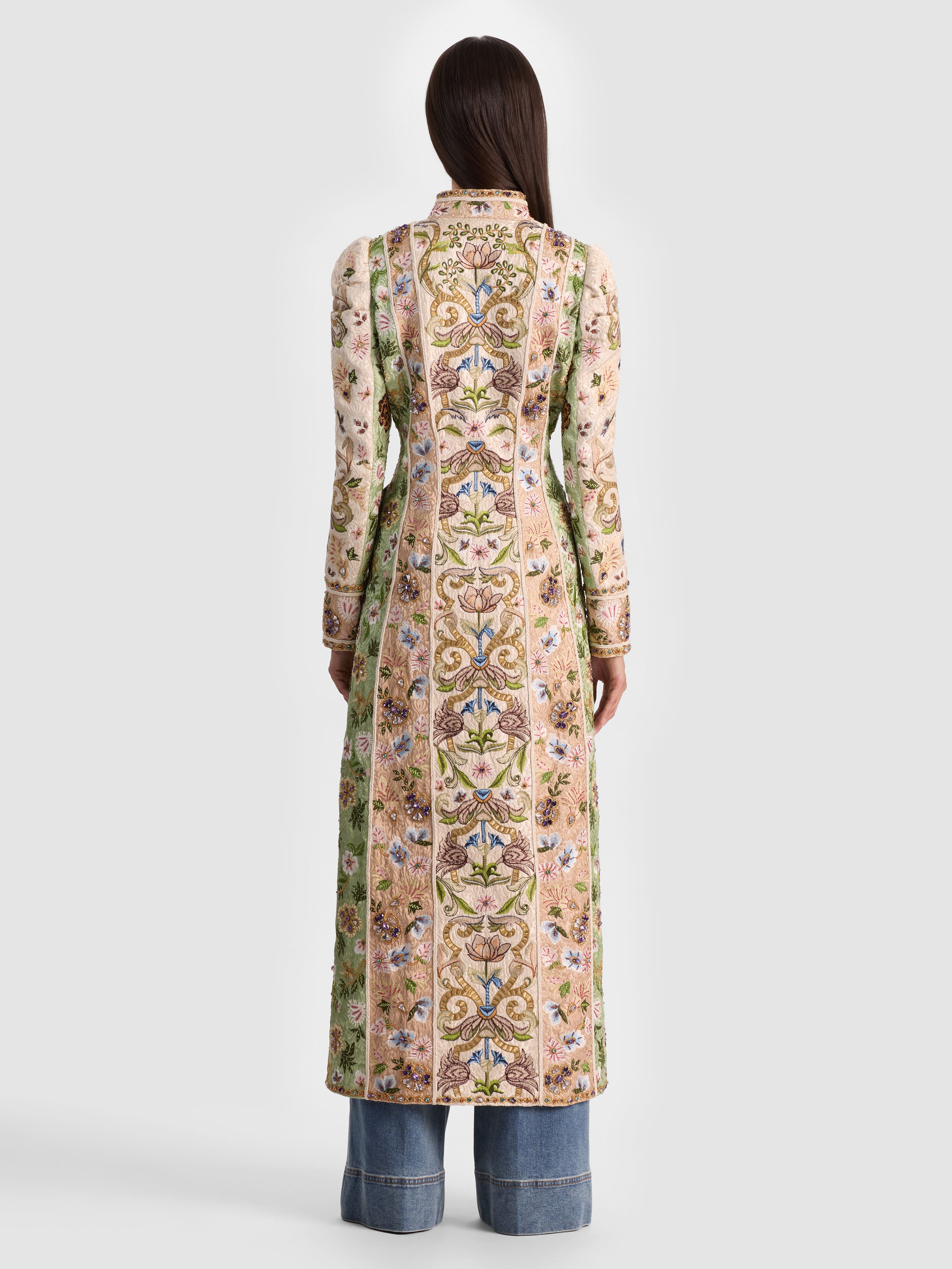 THOMAS EMBELLISHED COAT-CHAMPAGNE/MULTI-ALICE + OLIVIA