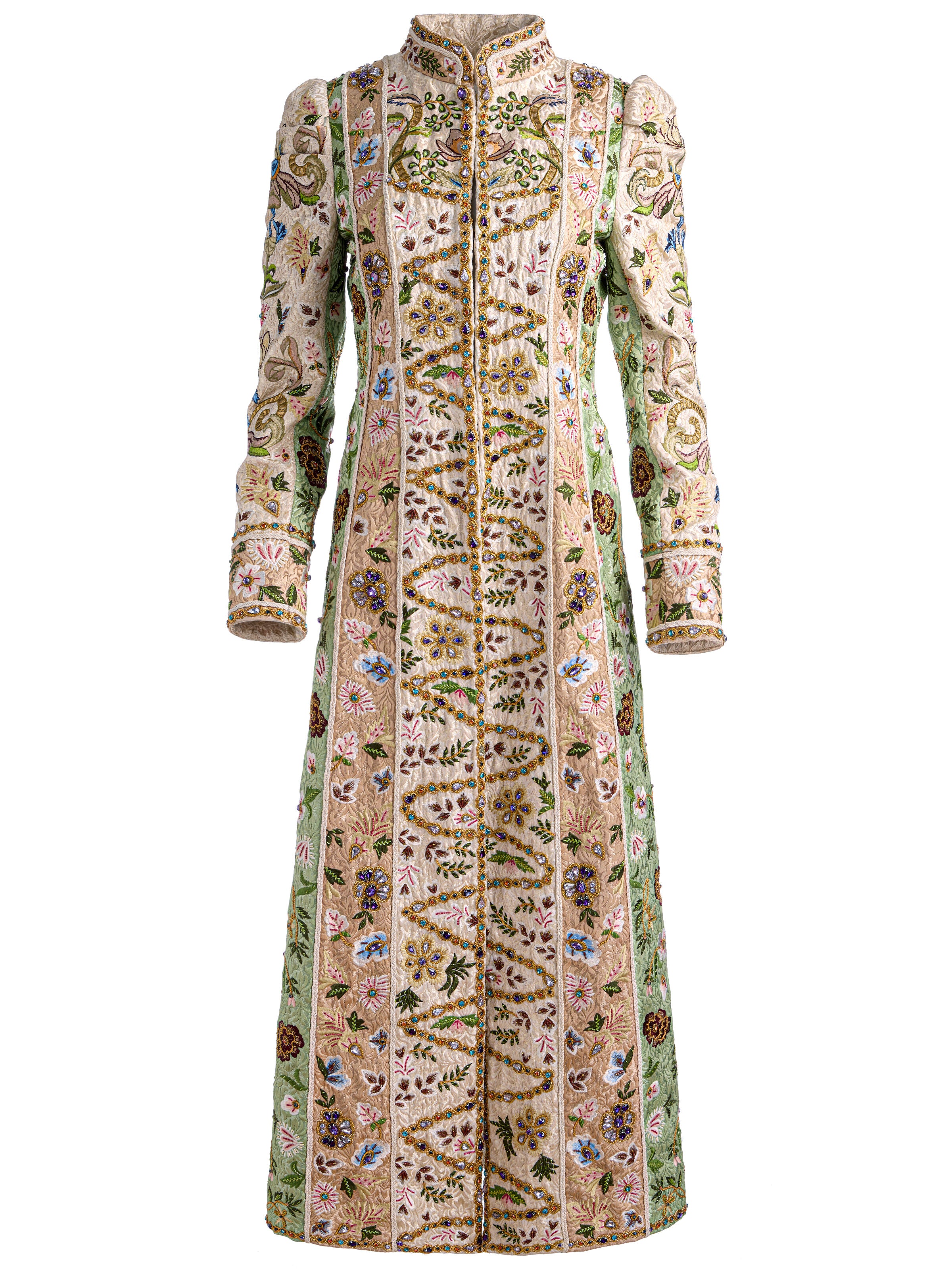 THOMAS EMBELLISHED COAT-CHAMPAGNE/MULTI-ALICE + OLIVIA