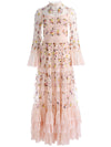 ALLEGRA EMBELLISHED LACE MAXI GOWN-PALE PINK-ALICE + OLIVIA