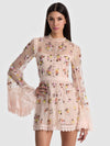 ALLEGRA EMBELLISHED LACE MINI GOWN-PALE PINK-ALICE + OLIVIA