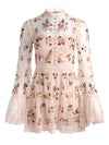 ALLEGRA EMBELLISHED LACE MINI GOWN-PALE PINK-ALICE + OLIVIA