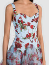 DOROTHEA PRINTED BALLGOWN-AMERICAN BEAUTY CAROLINA BLUE-ALICE + OLIVIA