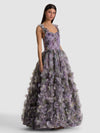 CALISSA EMBELLISHED BALLGOWN-SEA BREEZE LAVENDER-ALICE + OLIVIA