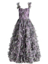 CALISSA EMBELLISHED BALLGOWN-SEA BREEZE LAVENDER-ALICE + OLIVIA