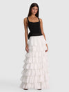 AVANA BOW BK ABITO LUNGO PLISSETTATO A STRATI-ALICE + OLIVIA