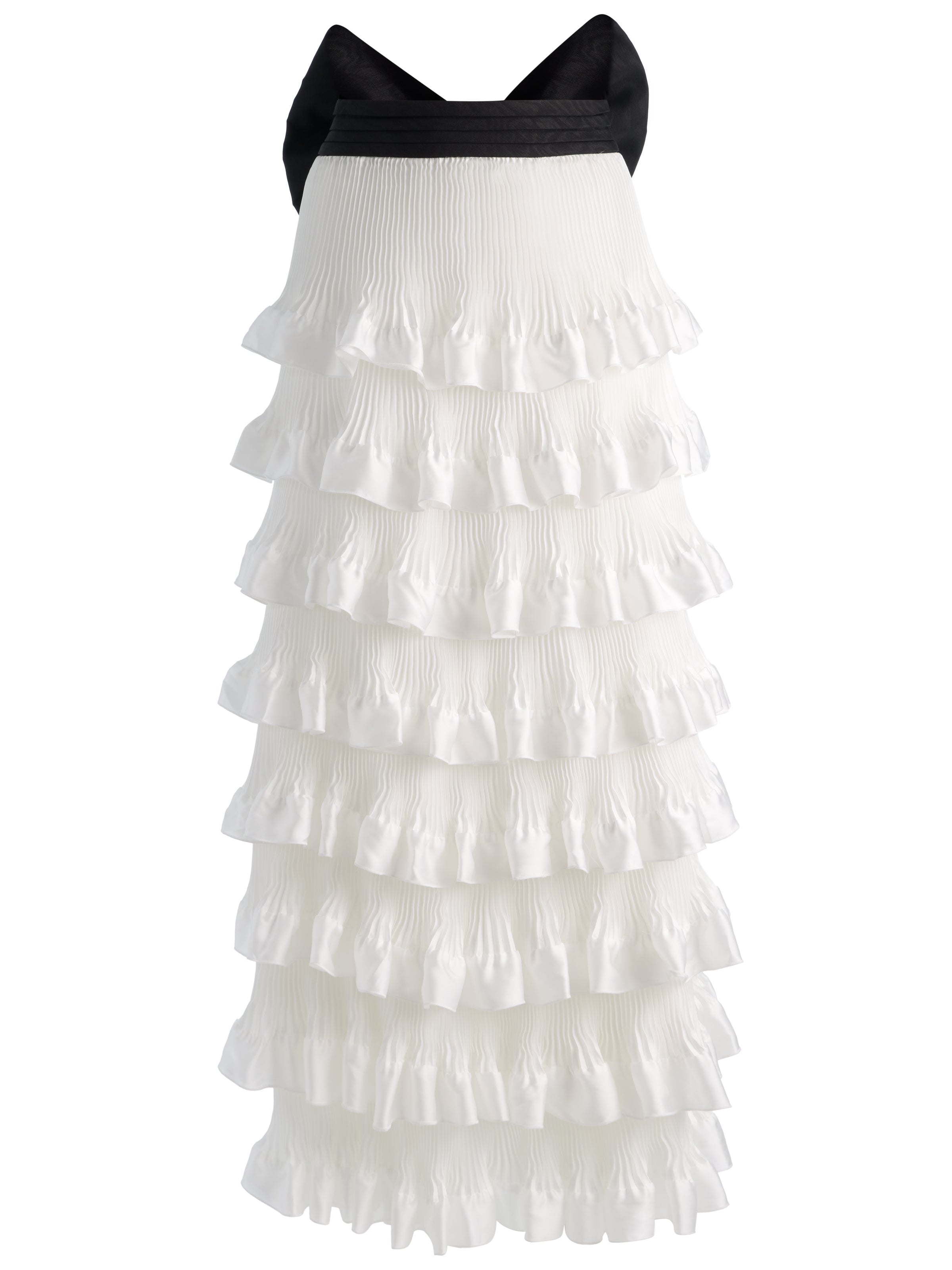 AVANA BOW BK ABITO LUNGO PLISSETTATO A STRATI-ALICE + OLIVIA