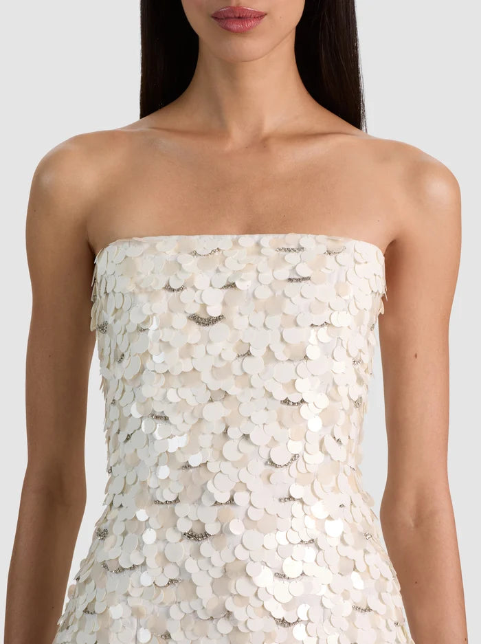 KATIA EMBROIDERED MINI GOWN-OFF WHITE MULTI-ALICE + OLIVIA