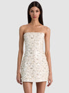KATIA EMBROIDERED MINI GOWN-OFF WHITE MULTI-ALICE + OLIVIA