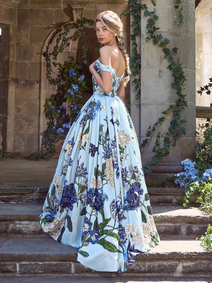 ESTRELLA EMBELLISHED GOWN-FLY AWAY-ALICE + OLIVIA