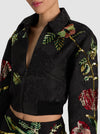 EDMOND EMBELLISHED VARSITY JACKET-SOFT TULIP BLACK-ALICE + OLIVIA
