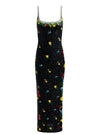 JULIA EMBELLISHED GOWN-DESERT SPRIGS BLACK-ALICE + OLIVIA