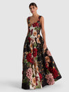 MAXINE EMBELLISHED DROP WAIST GOWN-FLORAL RADIANCE-ALICE + OLIVIA