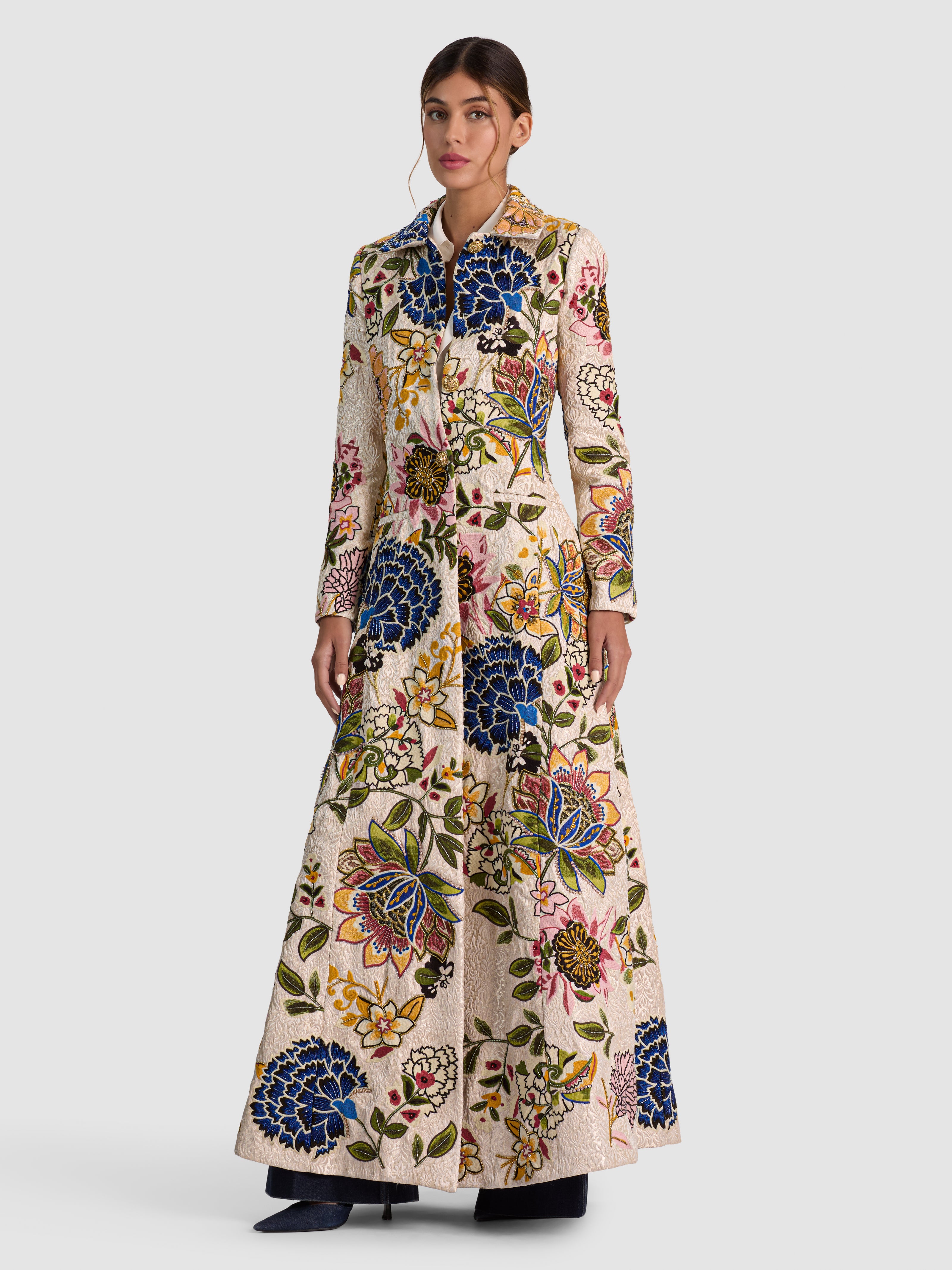 MANTEAU LONG ORNÉ ELEANOR-ALICE + OLIVIA