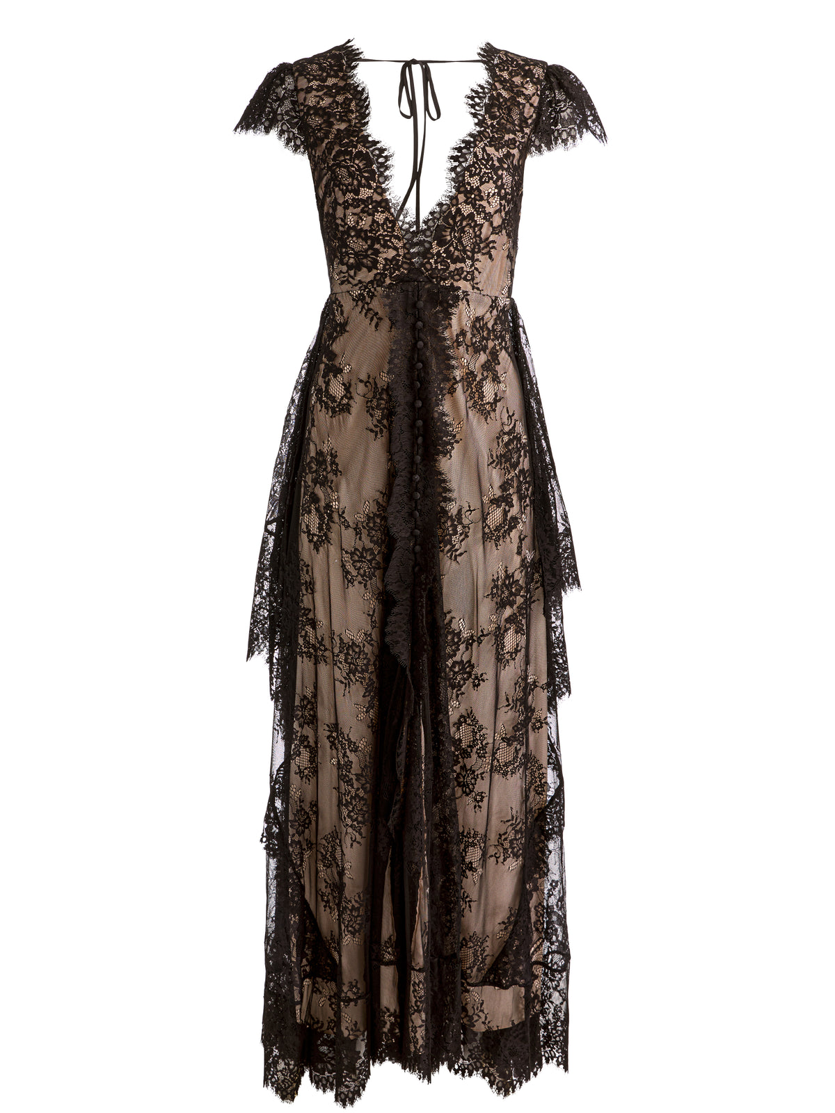ROSEMARIE LACE GOWN - BLACK