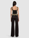 LILIANNA EMBELLISHED CORSET TOP-BLACK/MULTI-ALICE + OLIVIA