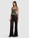 LILIANNA EMBELLISHED CORSET TOP-BLACK/MULTI-ALICE + OLIVIA