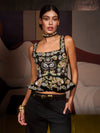 HAUT CORSET ORNÉ LILIANNA-BLACK/MULTI-ALICE + OLIVIA