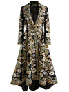 CHESHIRE EMBR CAPPOTTO MONOPETTO CON RICAMO, ORLO ASIMMETRICO-BLACK/MULTI-ALICE + OLIVIA