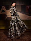CHESHIRE EMBR CAPPOTTO MONOPETTO CON RICAMO, ORLO ASIMMETRICO-BLACK/MULTI-ALICE + OLIVIA