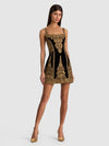 NATALYA EMBELLISHED MINI GOWN-BLACK/GOLD-ALICE + OLIVIA