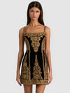 NATALYA EMBELLISHED MINI GOWN-BLACK/GOLD-ALICE + OLIVIA
