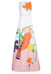 ROBE TRAPÈZE HONEY IMPRIMÉE BRODÉE EN COTON-ALICE + OLIVIA