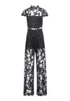 COMBINAISON COURTE ALAINA ORNÉE DE PERLES ET COL MONTANT-ALICE + OLIVIA