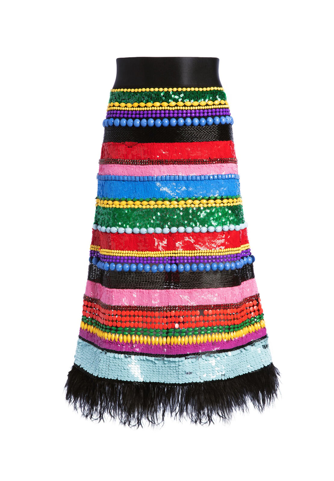 MERRIL ROBE MIDI SKI AVEC PLUMES-ALICE + OLIVIA